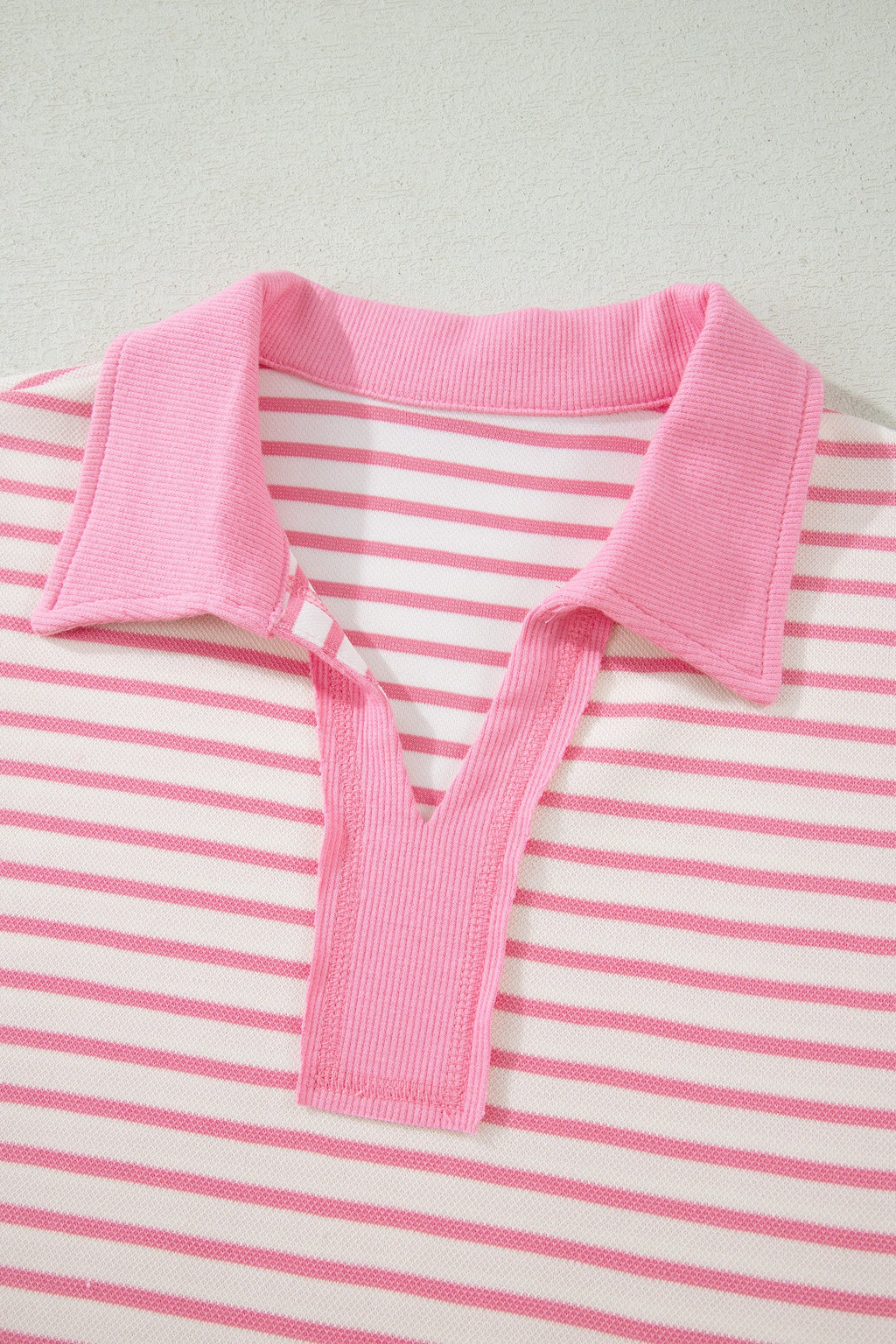 Stripe Colorblock Polo Tee & Drawstring Skort Set
